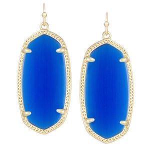 Kendra Scott Elle Earrings in Gold with Cobalt